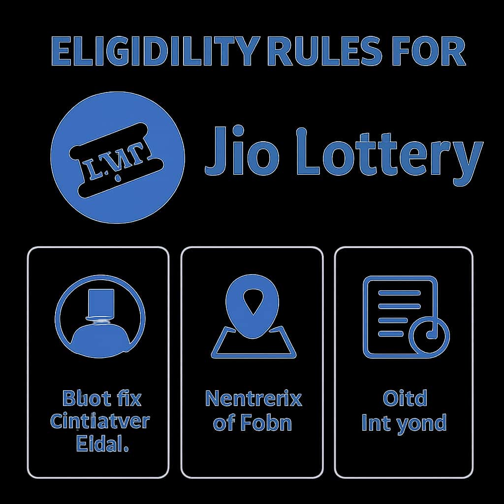 An illustration explaining eligibility for Jio Lottery.