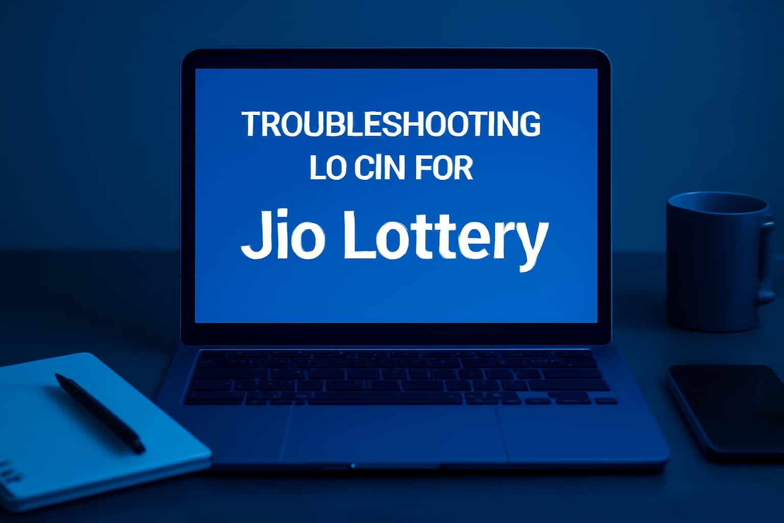 A visually appealing illustration showcasing the Jio Lottery login troubleshooting process.