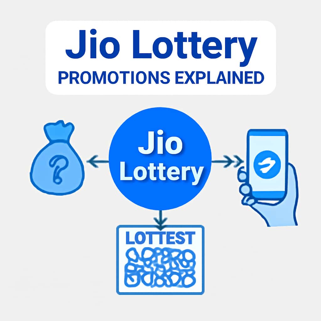 An educational diagram detailing aspects of Jio Lottery Promotions.
