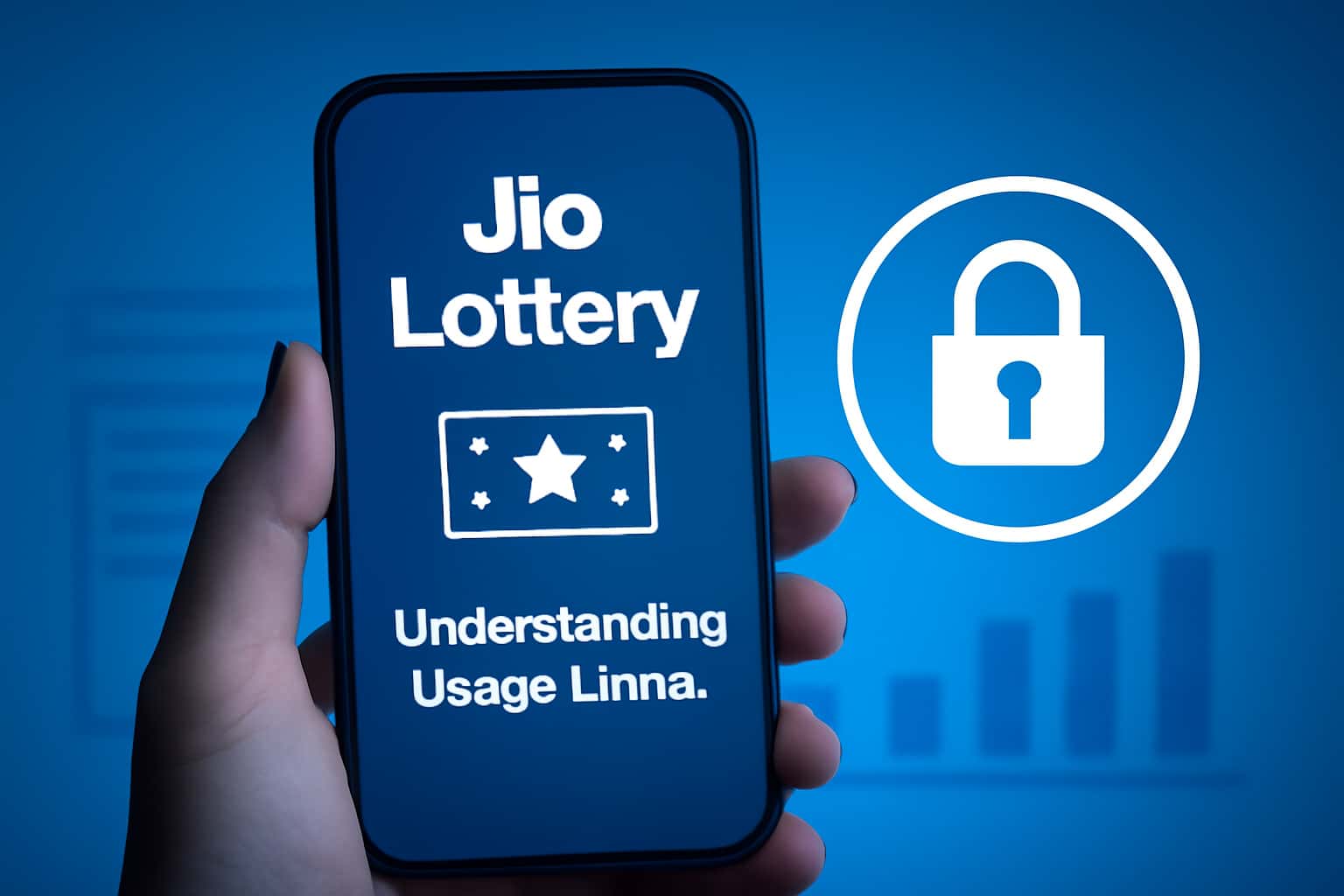 An insightful visualization of Jio Lottery usage limits within a tech-inspired design.