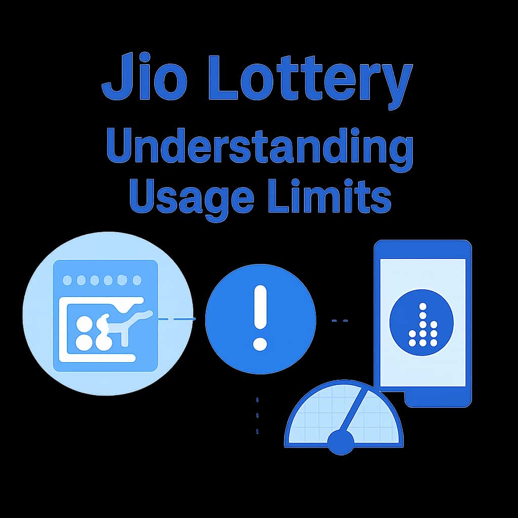 An educational diagram detailing the limits of Jio Lottery usage.