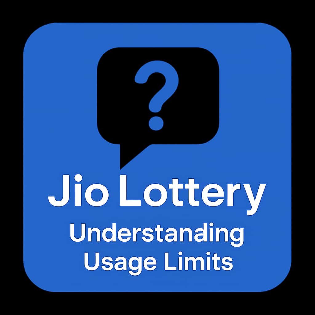 A professional icon illustrating the concept of Jio Lottery usage limits.